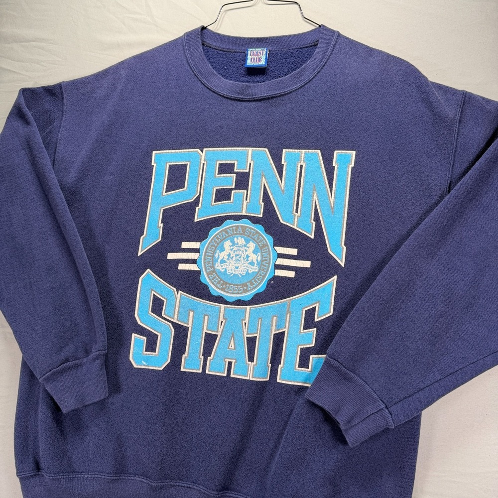 Vintage Penn State Sweatshirt Mens Large Navy Blue Nittany Lions Crewneck Fleece